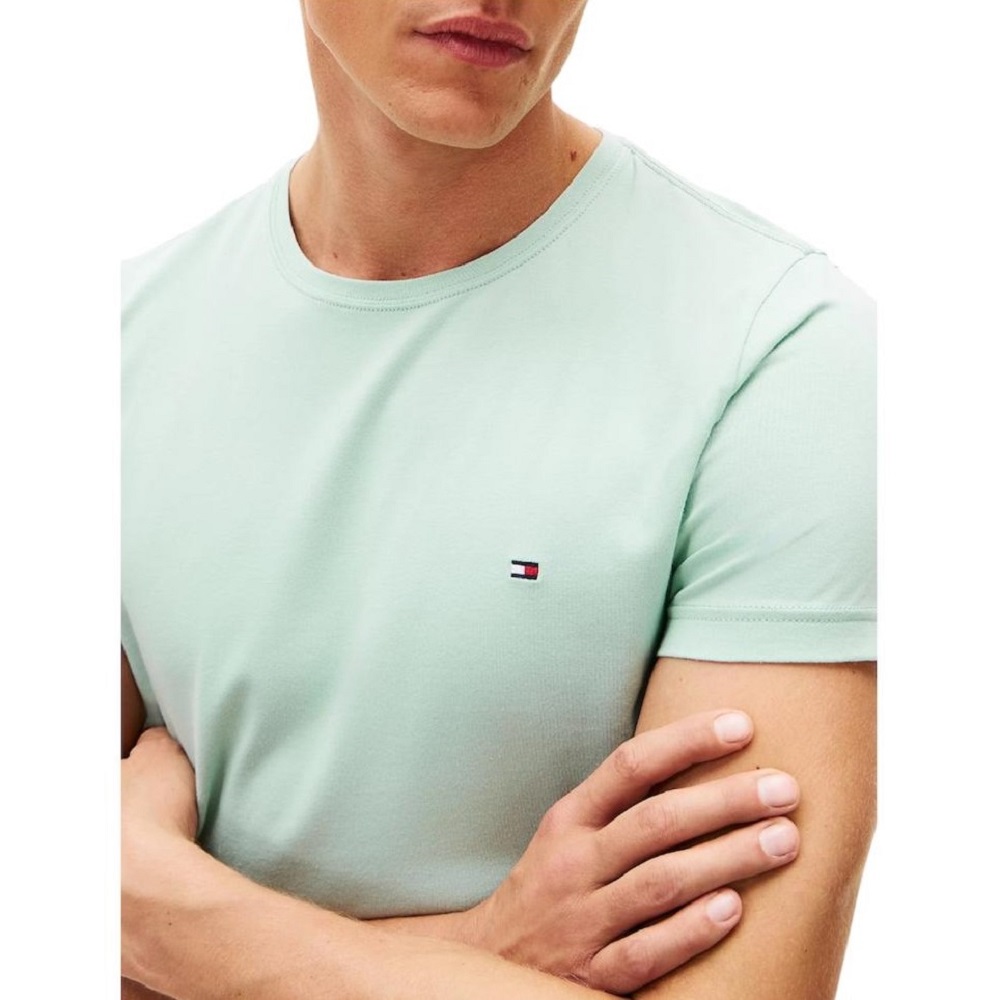 TOMMY HILFIGER</br>Tommy Hilfiger Core Stretch Slim MW0MW10800-MAI Ανδρικό T-shirt Βεραμάν