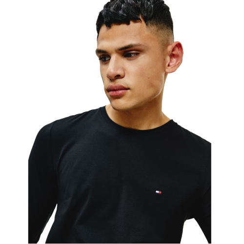 Ανδρικό T-shirt Μαύρο Slim MW0MW10804-BDS Tommy Hilfiger Ανδρικό T-shirt Μαύρο Slim MW0MW10804-BDS Tommy Hilfiger