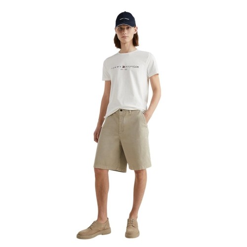 Tommy Hilfiger MW0MW11465-118 Ανδρικό T-shirt Λευκό Slim  