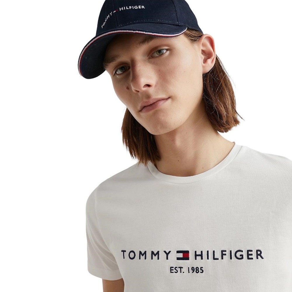 TOMMY HILFIGER</br>Ανδρικό T-shirt Λευκό Slim MW0MW11465-118 Tommy Hilfiger TOMMY HILFIGER</br>Ανδρικό T-shirt Λευκό Slim MW0MW11465-118 Tommy Hilfiger