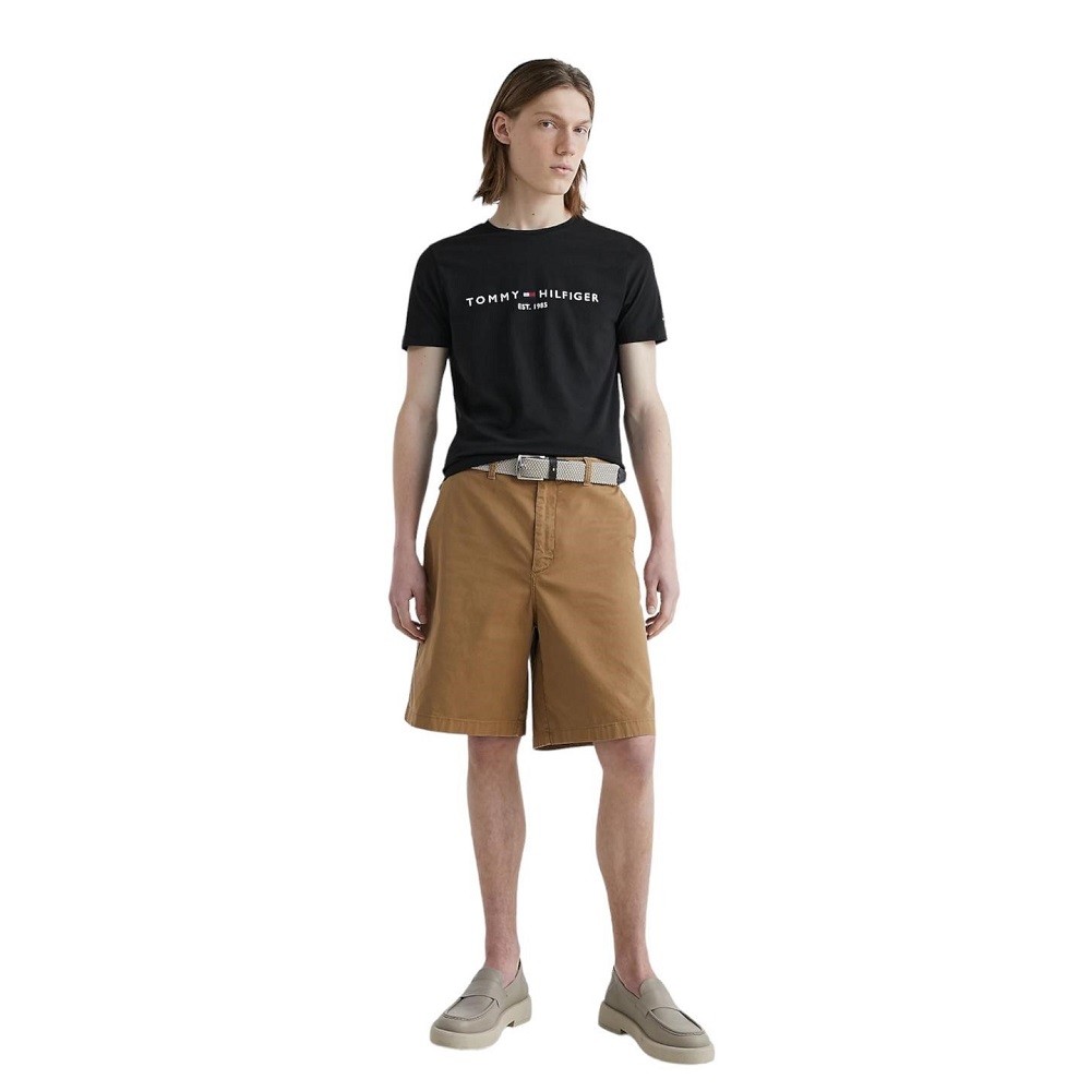 TOMMY HILFIGER</br>Ανδρικό T-shirt Μαύρο Slim MW0MW11465-BAS Tommy Hilfiger TOMMY HILFIGER</br>Ανδρικό T-shirt Μαύρο Slim MW0MW11465-BAS Tommy Hilfiger