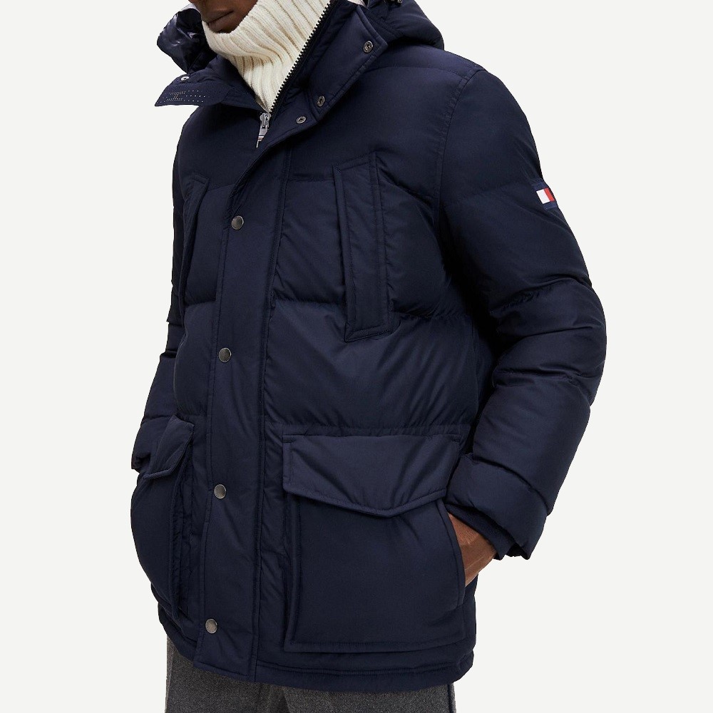 TOMMY HILFIGER</br>Ανδρικό Μπουφάν Παρκά Αδιάβροχο Μπλε MW0MW11484-CJM Tommy Hilfiger TOMMY HILFIGER</br>Ανδρικό Μπουφάν Παρκά Αδιάβροχο Μπλε MW0MW11484-CJM Tommy Hilfiger