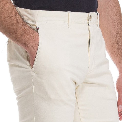 Ανδρικό Παντελόνι Εκρού Denton THFlex Satin Chino Straight MW0MW13286-YBR Tommy Hilfiger