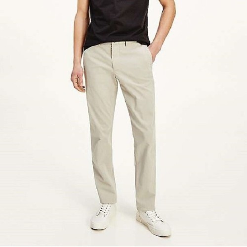 Ανδρικό Παντελόνι Εκρού Denton THFlex Satin Chino Straight MW0MW13286-YBR Tommy Hilfiger