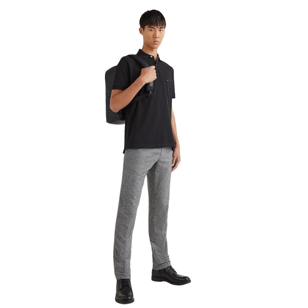 TOMMY HILFIGER</br>Ανδρικό Polo T-shirt Μαύρο Regular MW0MW17770-BDS Tommy Hilfiger TOMMY HILFIGER</br>Ανδρικό Polo T-shirt Μαύρο Regular MW0MW17770-BDS Tommy Hilfiger