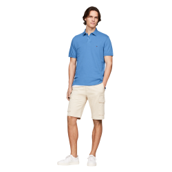 Ανδρικό Polo T-shirt Γαλάζιο Regular MW0MW17770-C30 Tommy Hilfiger