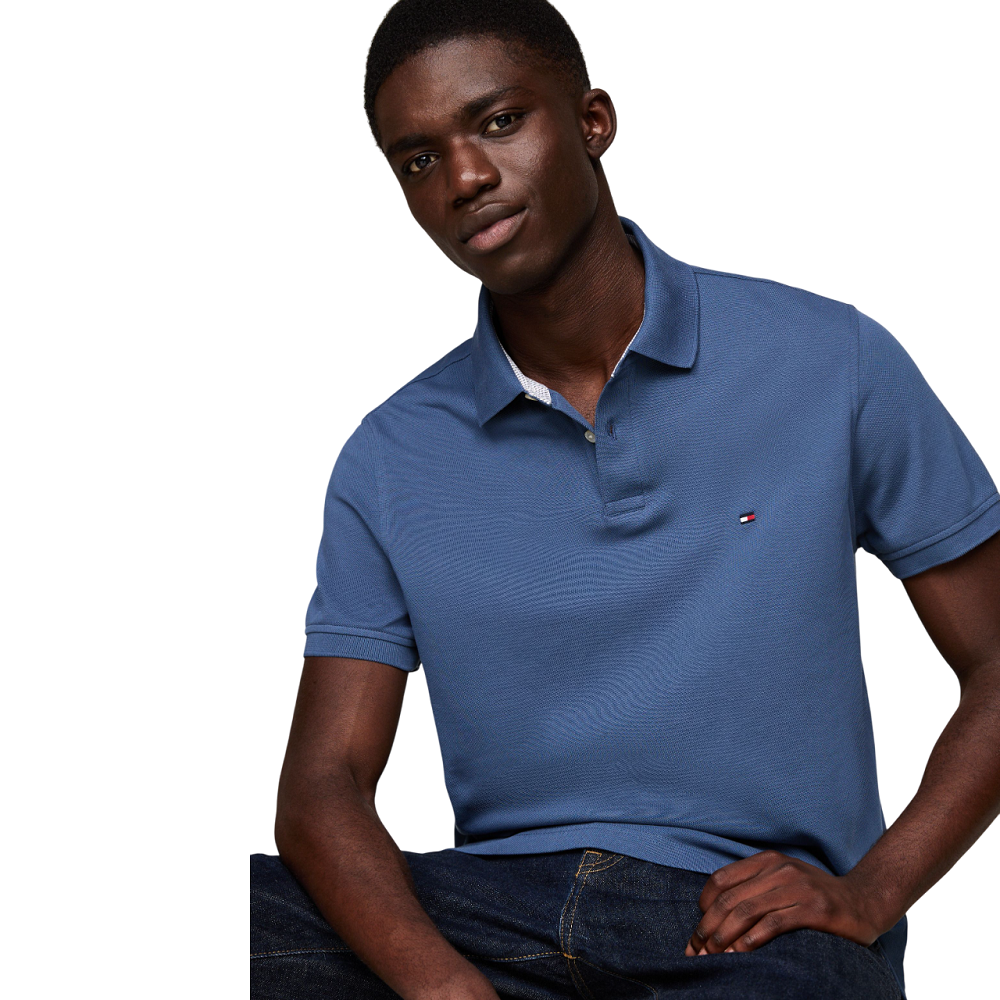 TOMMY HILFIGER</br>Ανδρικό Polo T-shirt Ραφ Regular MW0MW17770-DBZ Tommy Hilfiger TOMMY HILFIGER</br>Ανδρικό Polo T-shirt Ραφ Regular MW0MW17770-DBZ Tommy Hilfiger