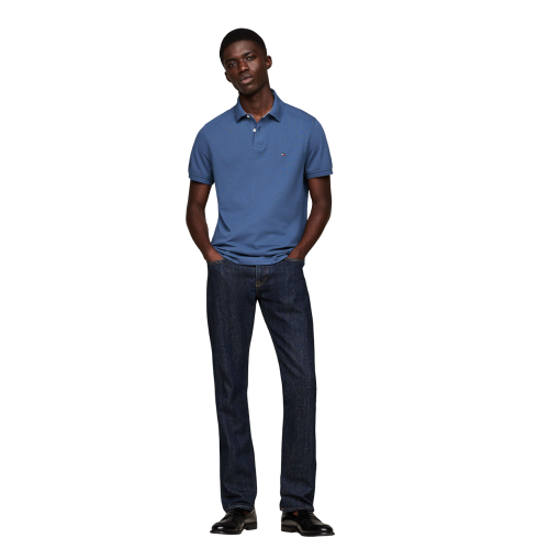 Ανδρικό Polo T-shirt Ραφ Regular MW0MW17770-DBZ Tommy Hilfiger Ανδρικό Polo T-shirt Ραφ Regular MW0MW17770-DBZ Tommy Hilfiger