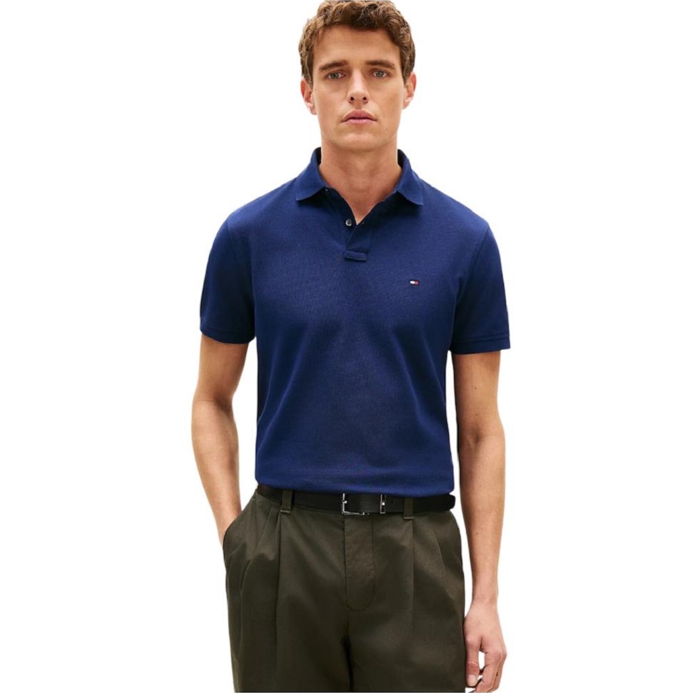 TOMMY HILFIGER</br>Tommy Hilfiger MW0MW17770-DCC Ανδρικό Polo T-shirt Μπλε Regular TOMMY HILFIGER</br>Tommy Hilfiger MW0MW17770-DCC Ανδρικό Polo T-shirt Μπλε Regular