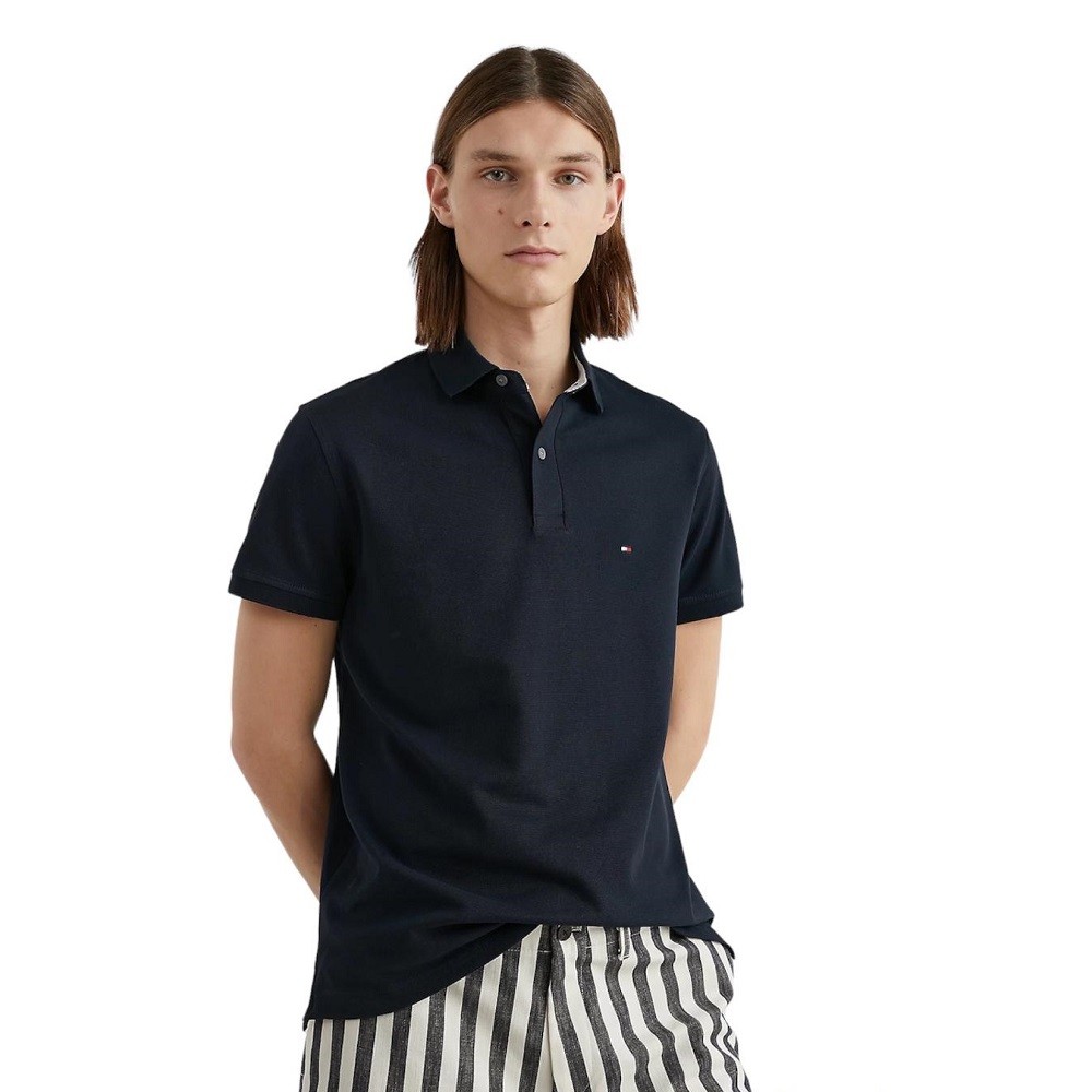 TOMMY HILFIGER</br>Ανδρικό Polo T-shirt Μπλε Regular MW0MW17770-DW5 Tommy Hilfiger TOMMY HILFIGER</br>Ανδρικό Polo T-shirt Μπλε Regular MW0MW17770-DW5 Tommy Hilfiger