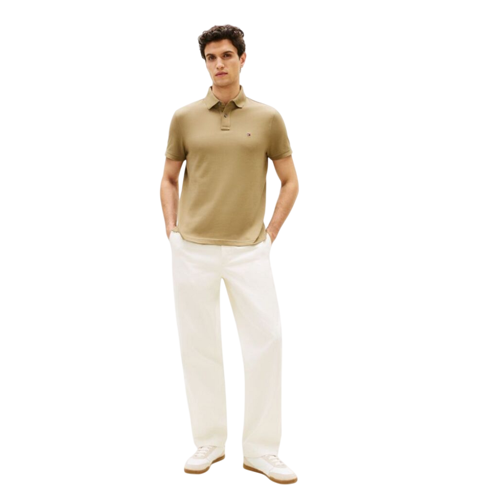 TOMMY HILFIGER</br>Tommy Hilfiger MW0MW17770-GXR Ανδρικό Polo T-shirt Χακί Regular