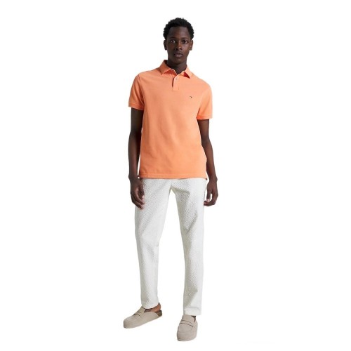 Ανδρικό Polo T-shirt Πορτοκαλί Regular MW0MW17770-TKL Tommy Hilfiger