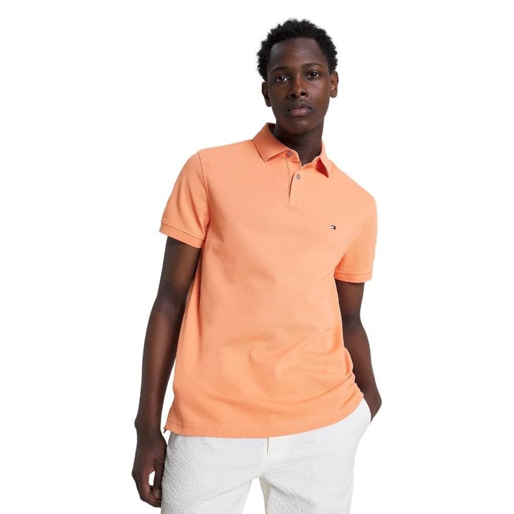 TOMMY HILFIGER</br>Ανδρικό Polo T-shirt Πορτοκαλί Regular MW0MW17770-TKL Tommy Hilfiger TOMMY HILFIGER</br>Ανδρικό Polo T-shirt Πορτοκαλί Regular MW0MW17770-TKL Tommy Hilfiger