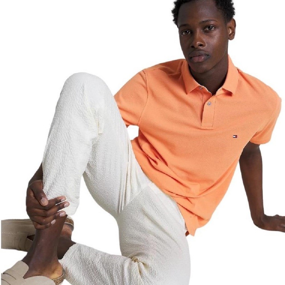 TOMMY HILFIGER</br>Ανδρικό Polo T-shirt Πορτοκαλί Regular MW0MW17770-TKL Tommy Hilfiger TOMMY HILFIGER</br>Ανδρικό Polo T-shirt Πορτοκαλί Regular MW0MW17770-TKL Tommy Hilfiger