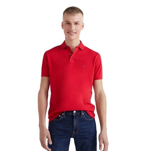 Ανδρικό Polo T-shirt Κόκκινο Regular MW0MW17770-XLG Tommy Hilfiger