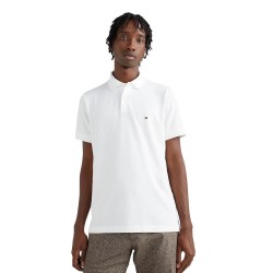 Ανδρικό Polo T-shirt Λευκό Regular MW0MW17770-YBR Tommy Hilfiger