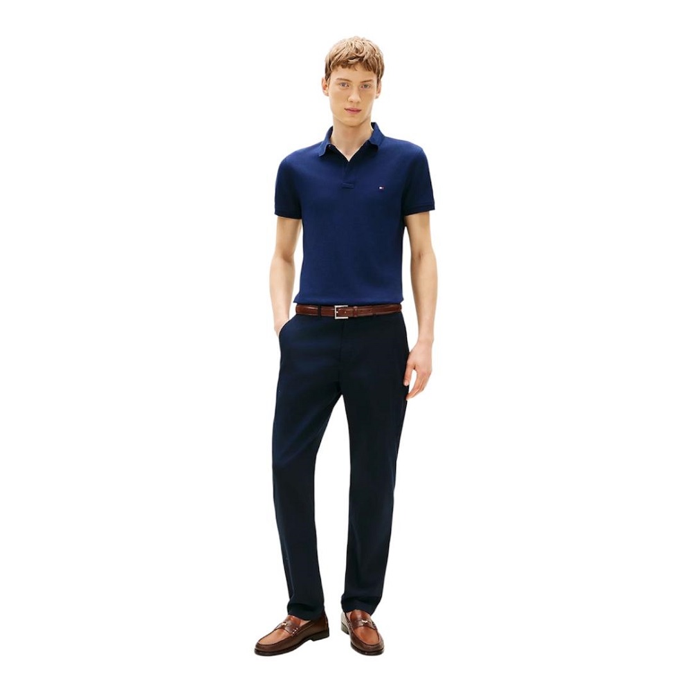 TOMMY HILFIGER</br>Tommy Hilfiger MW0MW17771-DCC Ανδρικό Polo T-shirt Μπλε Slim TOMMY HILFIGER</br>Tommy Hilfiger MW0MW17771-DCC Ανδρικό Polo T-shirt Μπλε Slim