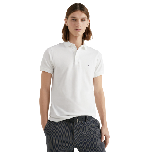 Ανδρικό Polo T-shirt Λευκό Slim MW0MW17771-YBR Tommy Hilfiger
