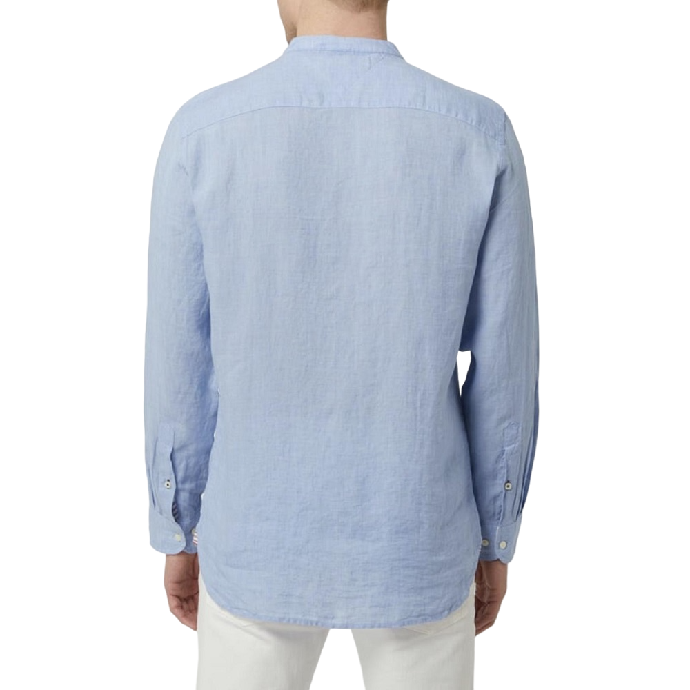 TOMMY HILFIGER</br>Ανδρικό Πουκάμισο Σιέλ Λινό Mao Collar Regular MW0MW18446-C1S Tommy Hilfiger TOMMY HILFIGER</br>Ανδρικό Πουκάμισο Σιέλ Λινό Mao Collar Regular MW0MW18446-C1S Tommy Hilfiger