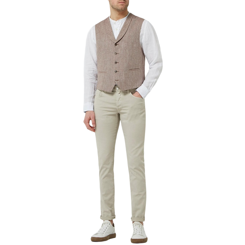 TOMMY HILFIGER</br>Ανδρικό Πουκάμισο Λευκό Λινό Mao Collar Regular MW0MW18446-YBR Tommy Hilfiger TOMMY HILFIGER</br>Ανδρικό Πουκάμισο Λευκό Λινό Mao Collar Regular MW0MW18446-YBR Tommy Hilfiger