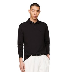 Ανδρικό Polo T-shirt Μαύρο MW0MW20183-BDS Tommy Hilfiger