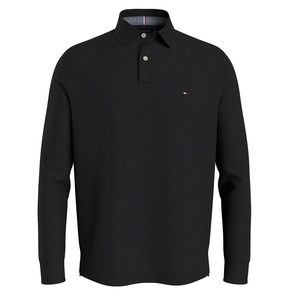 TOMMY HILFIGER</br>Ανδρικό Polo T-shirt Μαύρο MW0MW20183-BDS Tommy Hilfiger TOMMY HILFIGER</br>Ανδρικό Polo T-shirt Μαύρο MW0MW20183-BDS Tommy Hilfiger