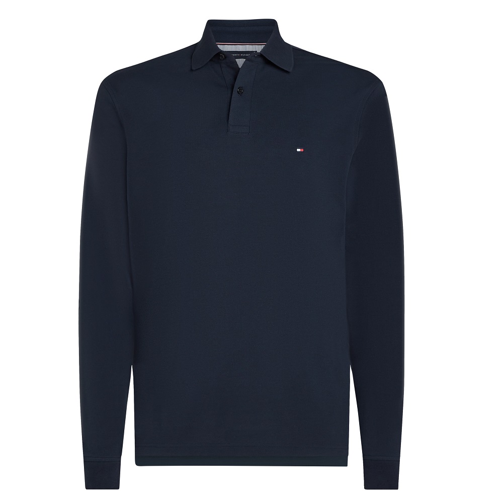 TOMMY HILFIGER</br>Tommy Hilfiger 1985 Pique Long Sleeve Regular Fit Polo Shirt MW0MW20183-DW5 Ανδρικό Polo T-shirt Μπλε TOMMY HILFIGER</br>Tommy Hilfiger 1985 Pique Long Sleeve Regular Fit Polo Shirt MW0MW20183-DW5 Ανδρικό Polo T-shirt Μπλε