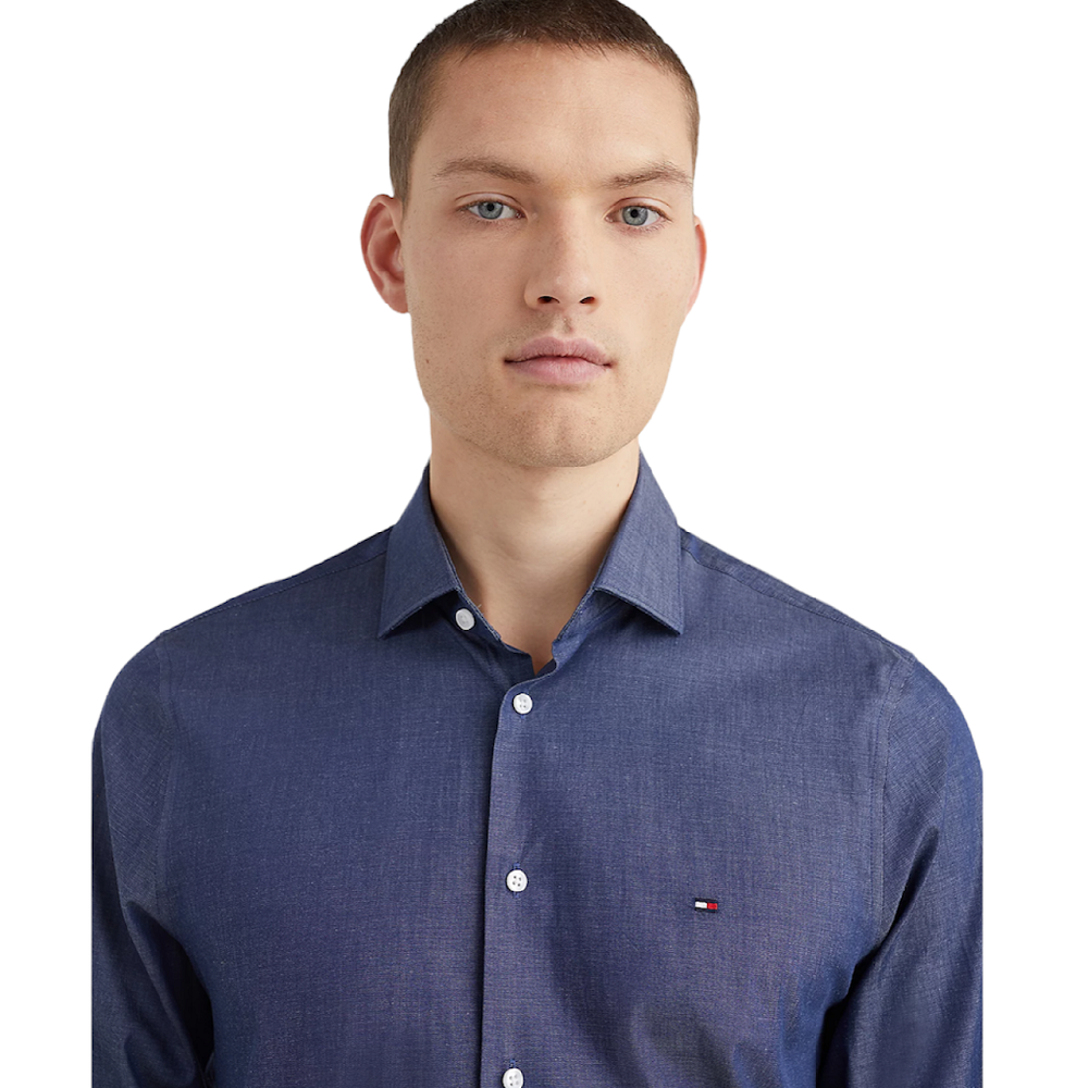 TOMMY HILFIGER</br>Ανδρικό Πουκάμισο Μπλε Slim MW0MW23274-C5E Tommy Hilfiger TOMMY HILFIGER</br>Ανδρικό Πουκάμισο Μπλε Slim MW0MW23274-C5E Tommy Hilfiger