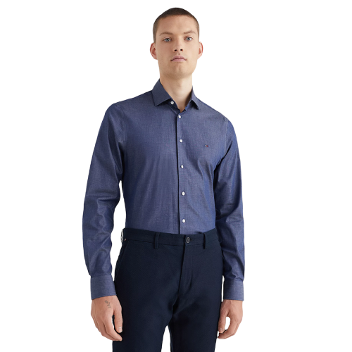 Ανδρικό Πουκάμισο Μπλε Slim MW0MW23274-C5E Tommy Hilfiger