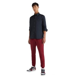 Ανδρικό Πουκάμισο Μαύρο Poplin Regular MW0MW25035-BDS Tommy Hilfiger