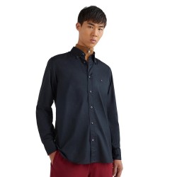 Ανδρικό Πουκάμισο Μαύρο Poplin Regular MW0MW25035-BDS Tommy Hilfiger