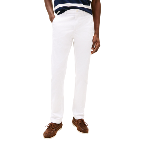 Tommy Hilfiger 1985 Chino Bleecker THFlex Slim MW0MW26619-YCF Ανδρικό Παντελόνι Λευκό
