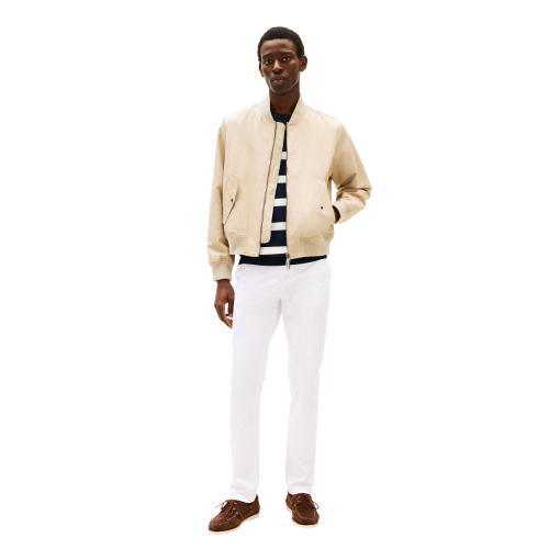 Tommy Hilfiger 1985 Chino Bleecker THFlex Slim MW0MW26619-YCF Ανδρικό Παντελόνι Λευκό