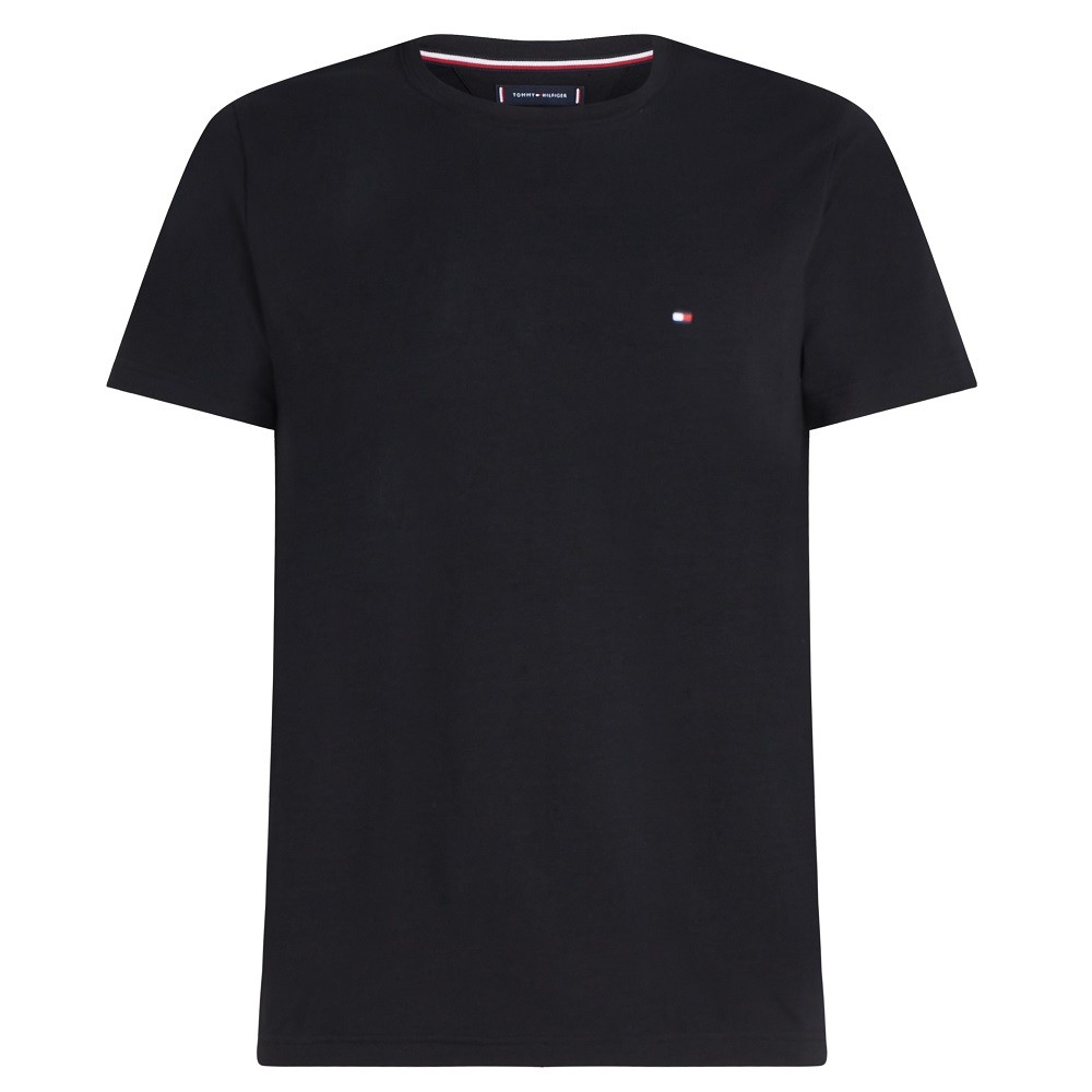 TOMMY HILFIGER</br>Ανδρικό T-shirt Μαύρο Core Stretch Slim Fit MW0MW27539-BDS Tommy Hilfiger TOMMY HILFIGER</br>Ανδρικό T-shirt Μαύρο Core Stretch Slim Fit MW0MW27539-BDS Tommy Hilfiger