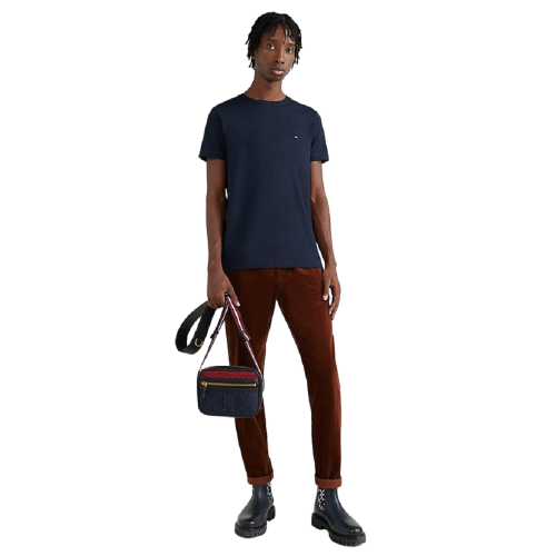 Tommy Hilfiger MW0MW27539-DW5 Ανδρικό T-shirt Μπλε Core Stretch Extra Slim Fit 