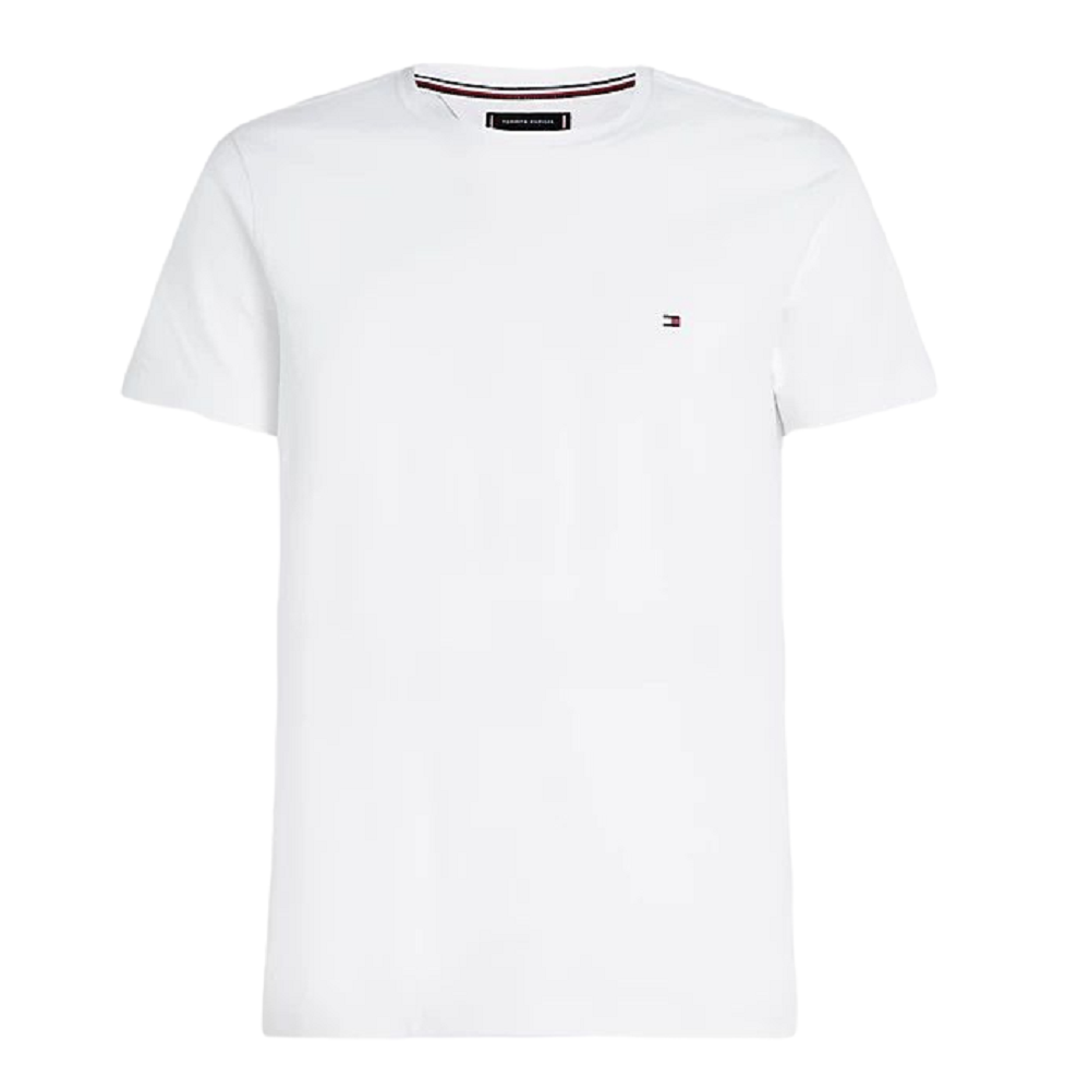 TOMMY HILFIGER</br>Ανδρικό T-shirt Λευκό Core Stretch Slim Fit MW0MW27539-YBR Tommy Hilfiger TOMMY HILFIGER</br>Ανδρικό T-shirt Λευκό Core Stretch Slim Fit MW0MW27539-YBR Tommy Hilfiger