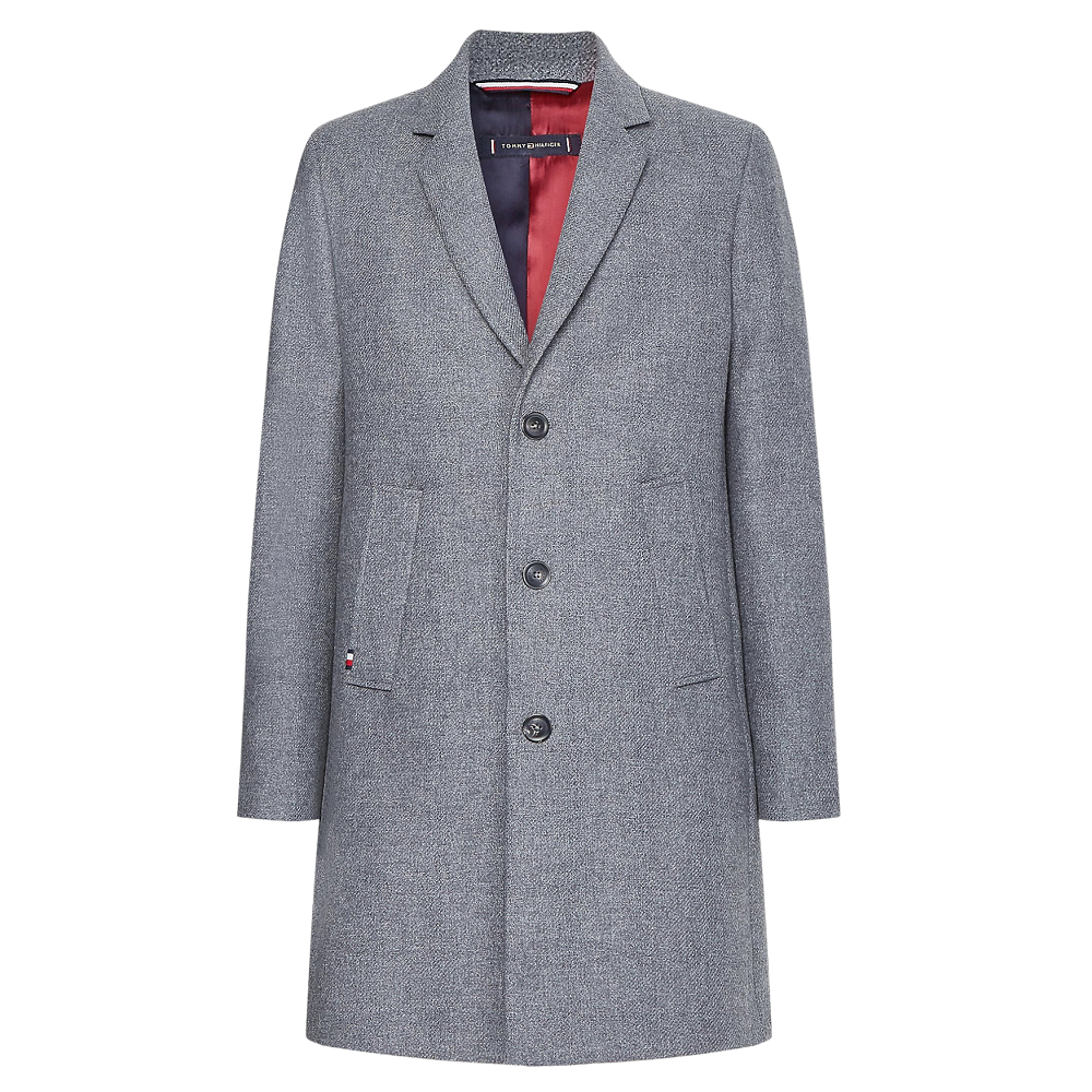 TOMMY HILFIGER</br>Ανδρικό Παλτό Γκρι Wool Blend Regular MW0MW277069-P91 Tommy Hilfiger TOMMY HILFIGER</br>Ανδρικό Παλτό Γκρι Wool Blend Regular MW0MW277069-P91 Tommy Hilfiger