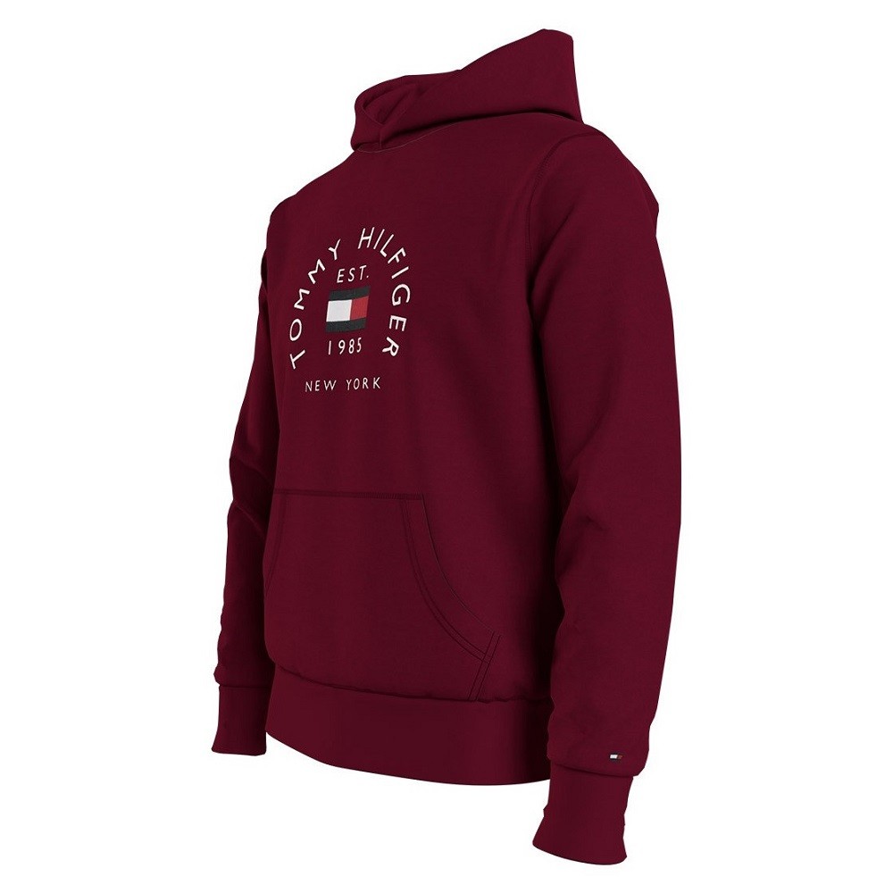 TOMMY HILFIGER</br>Ανδρικό Φούτερ Hoodie Μπορντώ MW0MW27842-VLP Tommy Hilfiger TOMMY HILFIGER</br>Ανδρικό Φούτερ Hoodie Μπορντώ MW0MW27842-VLP Tommy Hilfiger