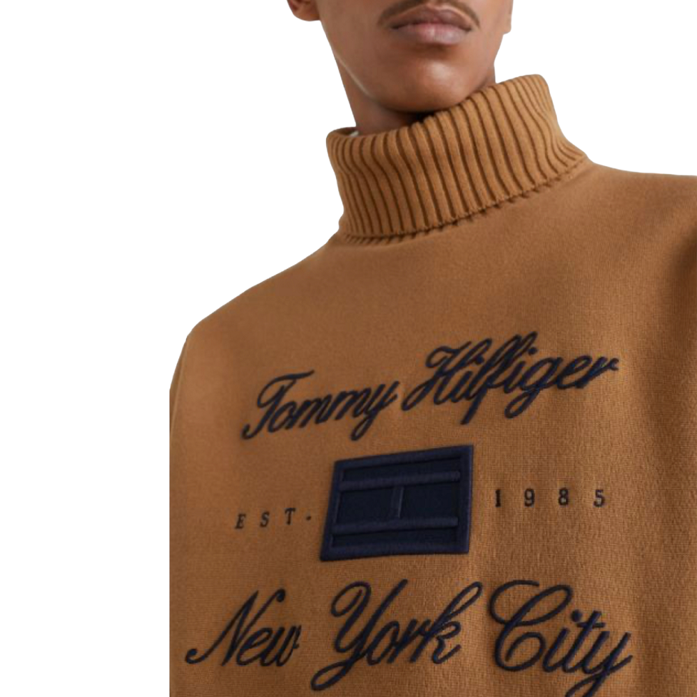 TOMMY HILFIGER</br>Ανδρικό Πουλόβερ Ζιβάγκο Κάμελ Cotton MW0MW27937-GWJ Tommy Hilfiger TOMMY HILFIGER</br>Ανδρικό Πουλόβερ Ζιβάγκο Κάμελ Cotton MW0MW27937-GWJ Tommy Hilfiger