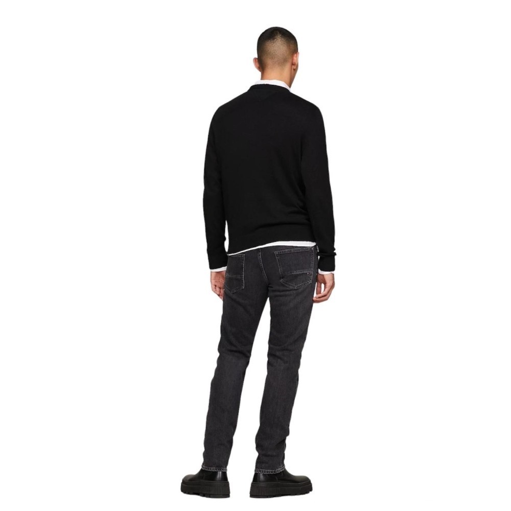 TOMMY HILFIGER</br>Ανδρικό Πουλόβερ Μαύρο Crewneck Cotton Cashmere MW0MW28046-BDS Tommy Hilfiger TOMMY HILFIGER</br>Ανδρικό Πουλόβερ Μαύρο Crewneck Cotton Cashmere MW0MW28046-BDS Tommy Hilfiger