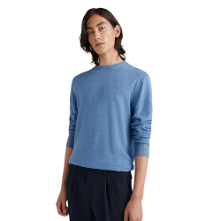 TOMMY HILFIGER</br>Ανδρικό Πουλόβερ Γαλάζιο Crewneck Cotton Cashmere MW0MW28046-DPQ Tommy Hilfiger