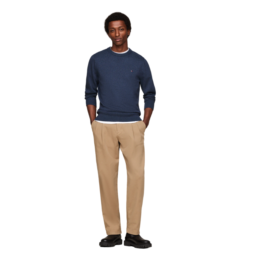 TOMMY HILFIGER</br>Ανδρικό Πουλόβερ Ραφ Crewneck Cotton Cashmere MW0MW28046-DVI Tommy Hilfiger TOMMY HILFIGER</br>Ανδρικό Πουλόβερ Ραφ Crewneck Cotton Cashmere MW0MW28046-DVI Tommy Hilfiger