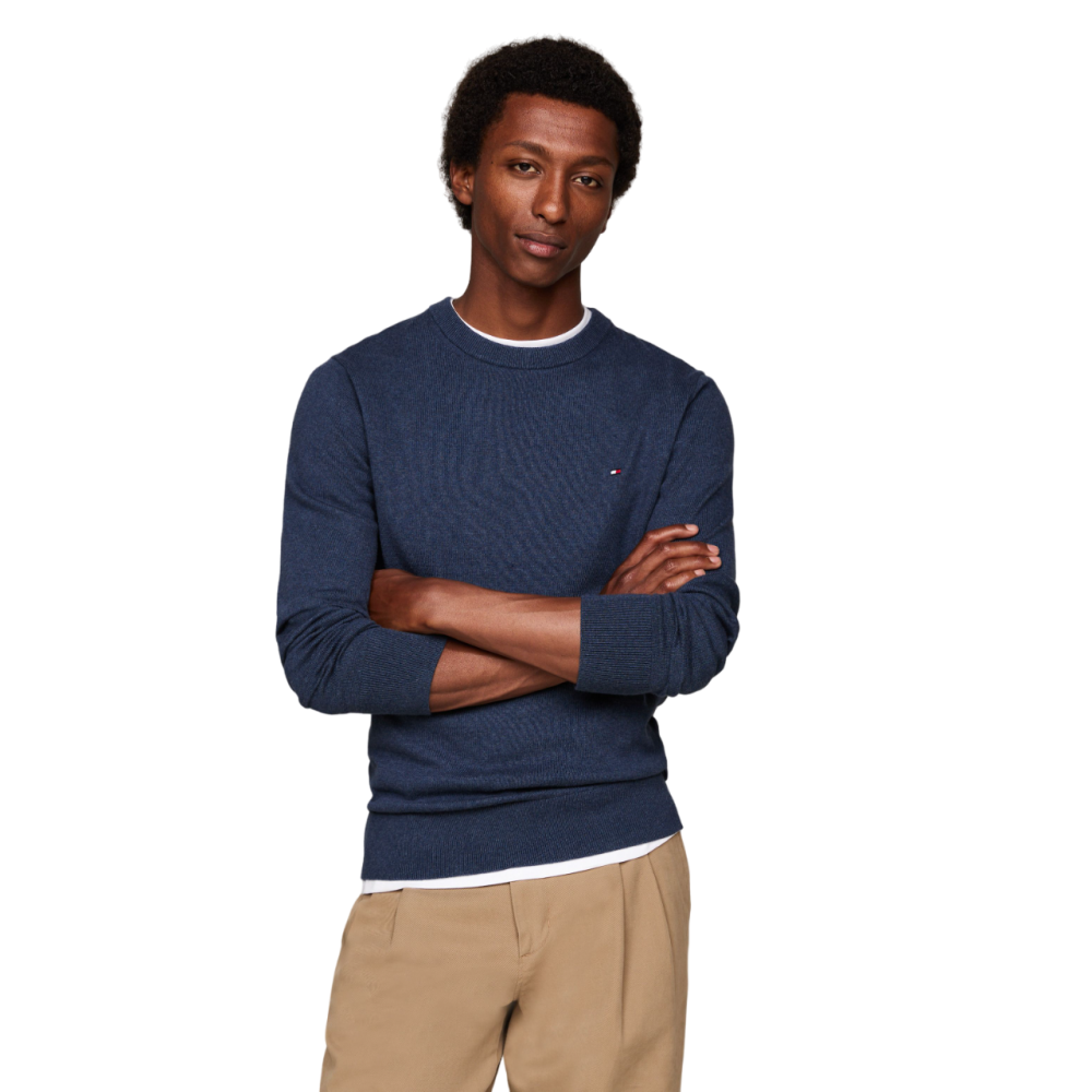 TOMMY HILFIGER</br>Ανδρικό Πουλόβερ Ραφ Crewneck Cotton Cashmere MW0MW28046-DVI Tommy Hilfiger TOMMY HILFIGER</br>Ανδρικό Πουλόβερ Ραφ Crewneck Cotton Cashmere MW0MW28046-DVI Tommy Hilfiger