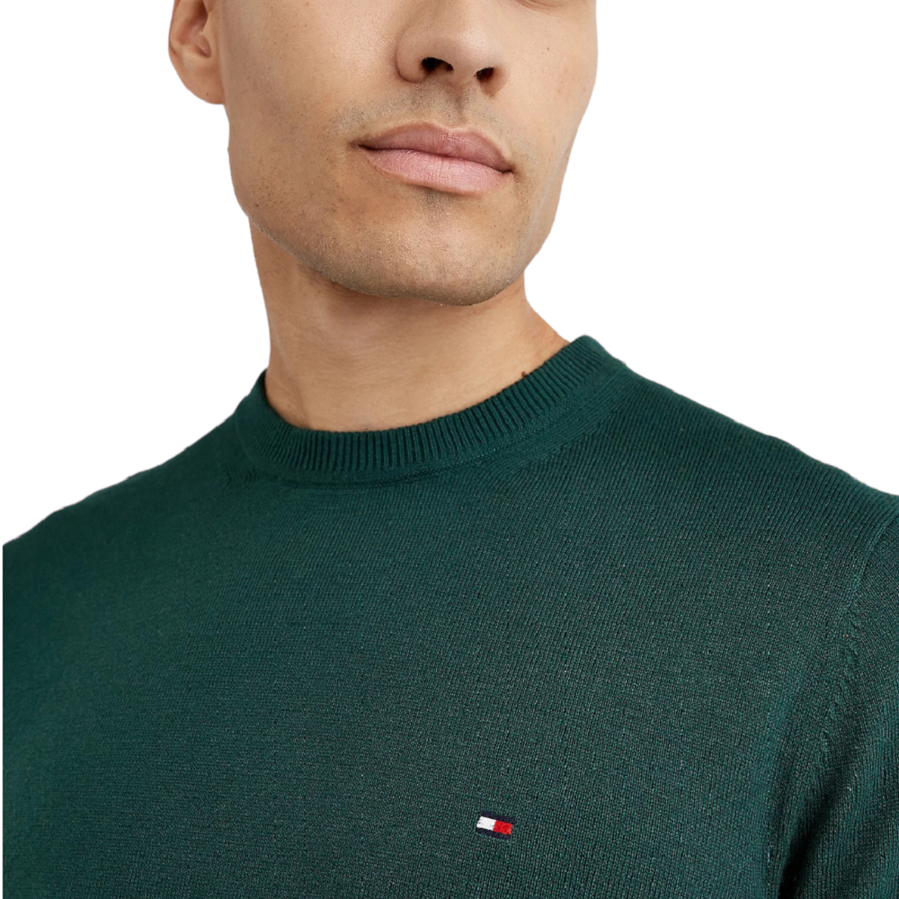 TOMMY HILFIGER</br>Ανδρικό Πουλόβερ Πράσινο Crewneck Cotton Cashmere MW0MW28046-MBP Tommy Hilfiger TOMMY HILFIGER</br>Ανδρικό Πουλόβερ Πράσινο Crewneck Cotton Cashmere MW0MW28046-MBP Tommy Hilfiger