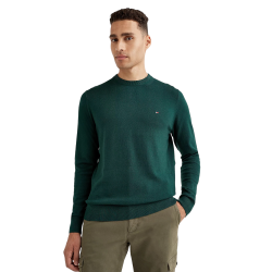 TOMMY HILFIGER</br>Ανδρικό Πουλόβερ Πράσινο Crewneck Cotton Cashmere MW0MW28046-MBP Tommy Hilfiger