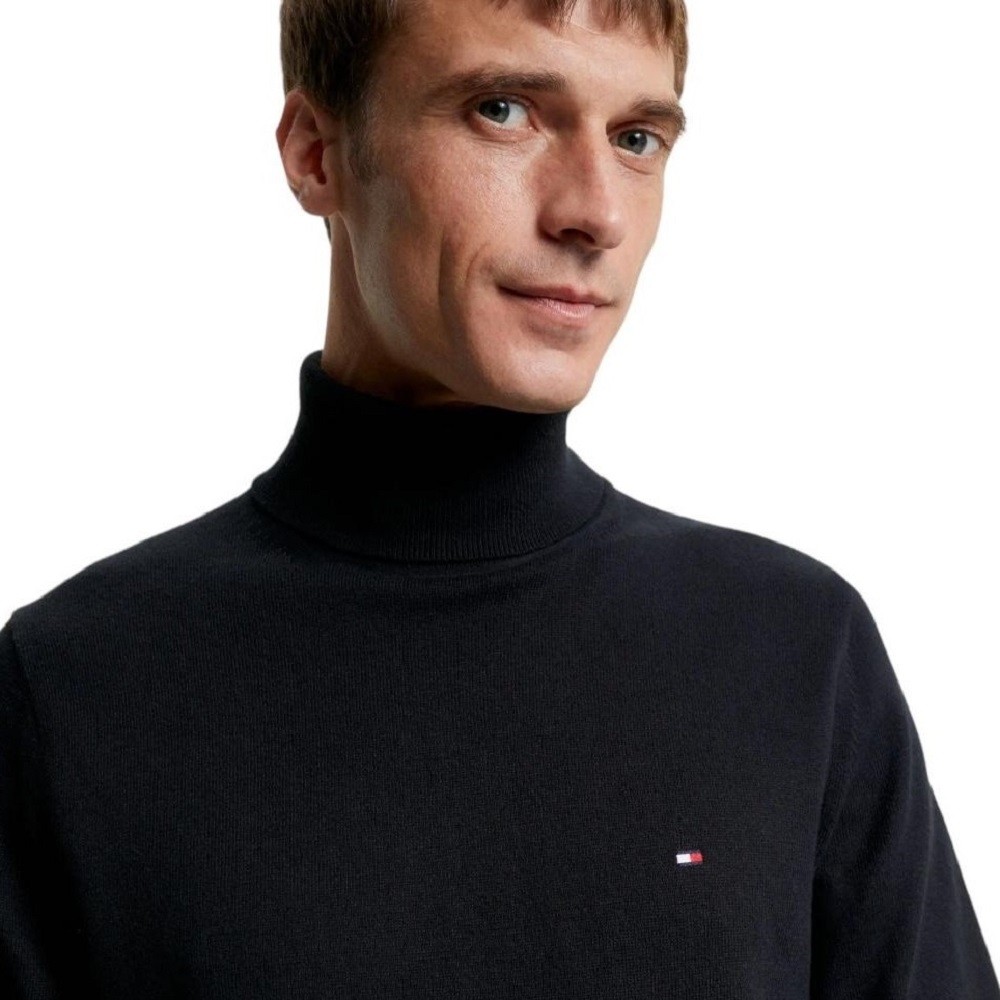 TOMMY HILFIGER</br>Ανδρικό Πουλόβερ Ζιβάγκο Μαύρο Cotton Cashmere MW0MW28048-BDS Tommy Hilfiger TOMMY HILFIGER</br>Ανδρικό Πουλόβερ Ζιβάγκο Μαύρο Cotton Cashmere MW0MW28048-BDS Tommy Hilfiger