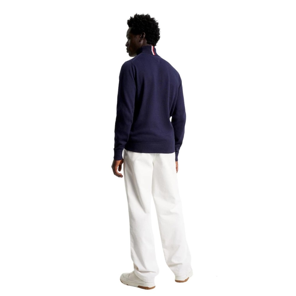 TOMMY HILFIGER</br>Ανδρικό Πουλόβερ Ζιβάγκο Μπλε Cotton Cashmere MW0MW28048-DW5 Tommy Hilfiger TOMMY HILFIGER</br>Ανδρικό Πουλόβερ Ζιβάγκο Μπλε Cotton Cashmere MW0MW28048-DW5 Tommy Hilfiger