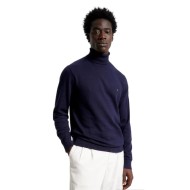 Ανδρικό Πουλόβερ Ζιβάγκο Μπλε Cotton Cashmere MW0MW28048-DW5 Tommy Hilfiger
