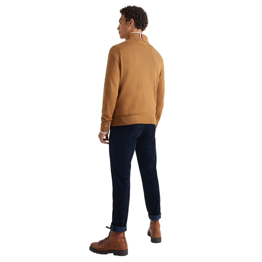 TOMMY HILFIGER</br>Ανδρικό Πουλόβερ Ζιβάγκο Κάμελ Cotton Cashmere MW0MW28048-GWJ Tommy Hilfiger TOMMY HILFIGER</br>Ανδρικό Πουλόβερ Ζιβάγκο Κάμελ Cotton Cashmere MW0MW28048-GWJ Tommy Hilfiger