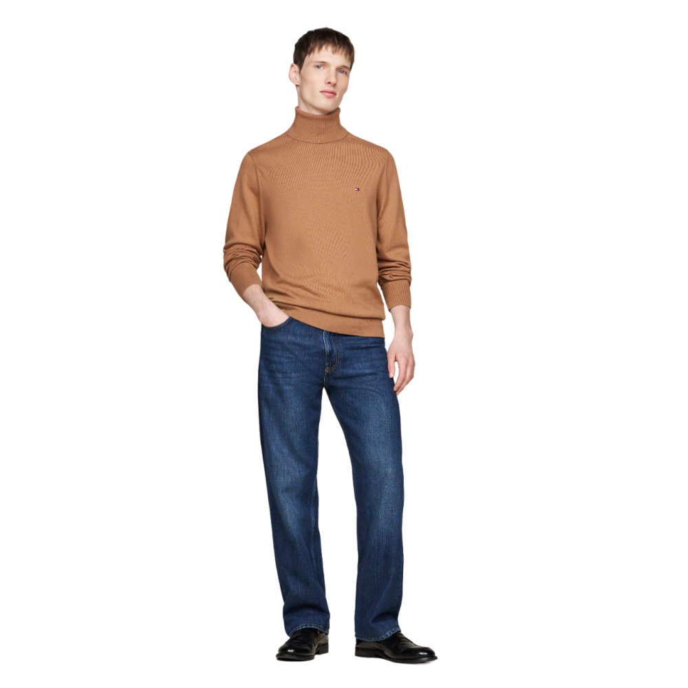 TOMMY HILFIGER</br>Ανδρικό Πουλόβερ Ζιβάγκο Κάμελ Cotton Cashmere MW0MW28048-RBC Tommy Hilfiger TOMMY HILFIGER</br>Ανδρικό Πουλόβερ Ζιβάγκο Κάμελ Cotton Cashmere MW0MW28048-RBC Tommy Hilfiger